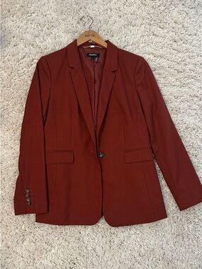 DKNY Women’s Rust Red Single-Button Blazer